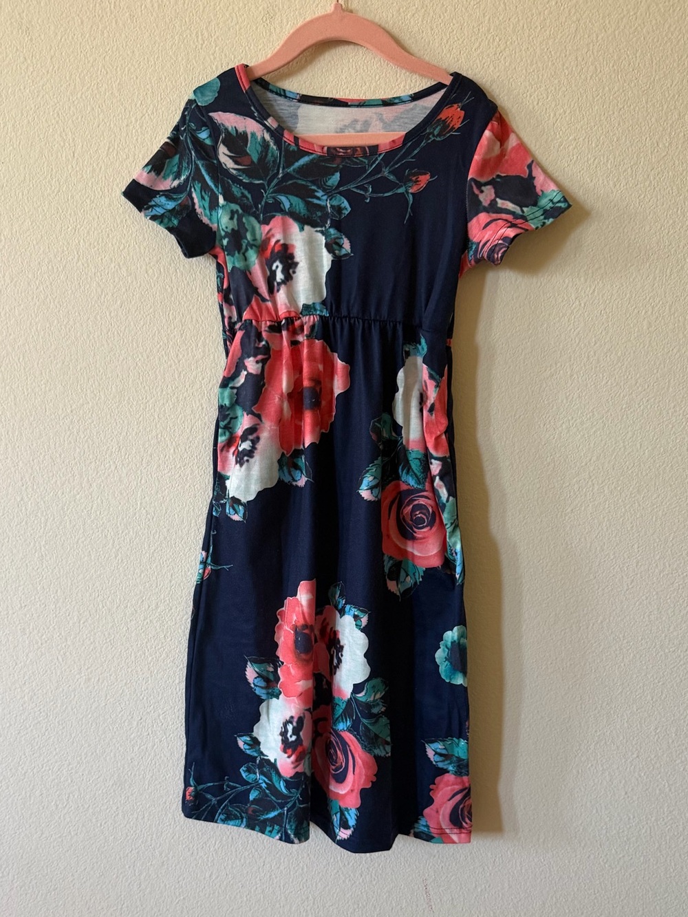 EUC Girls Floral Maxi Dress with matching sash belt & headband size M (5-6 yrs)